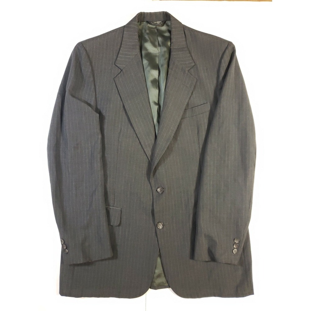 Mens‎ Blazer Sport Coat Suit Jacket Botany 500 Gray 40R